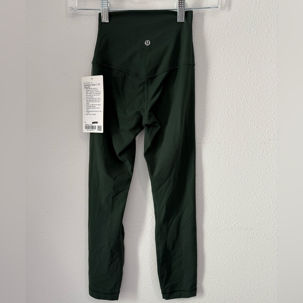 LULULEMON Align HR Crop 23” Size 0 | Rainforest Green | Nulu Buttery Soft NWT - Picture 10 of 16